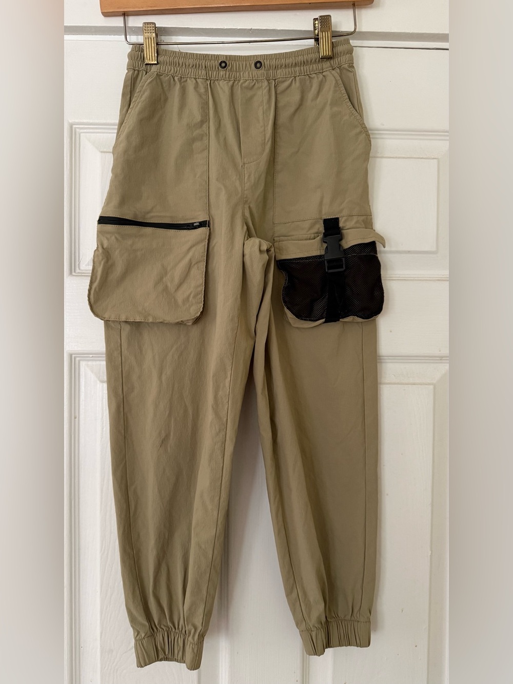 Zara Kids Khaki Cargo Jogger Sweatpants